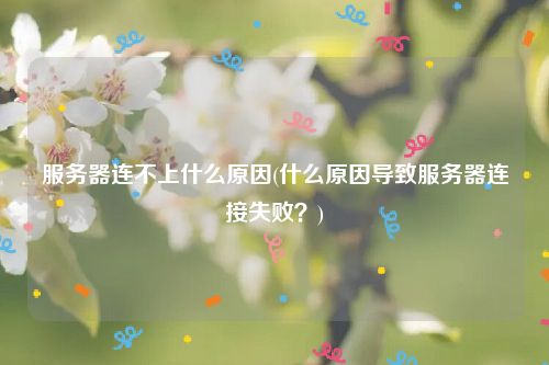 服务器连不上什么原因(什么原因导致服务器连接失败？)