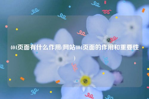 404页面有什么作用(网站404页面的作用和重要性)