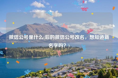 微信公号是什么(后的微信公号改名，想知道新名字吗？)