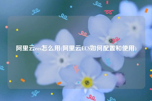 阿里云ecs怎么用(阿里云ECS如何配置和使用)