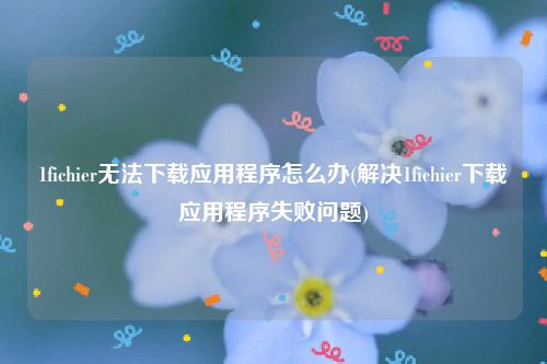 1fichier无法下载应用程序怎么办(解决1fichier下载应用程序失败问题)