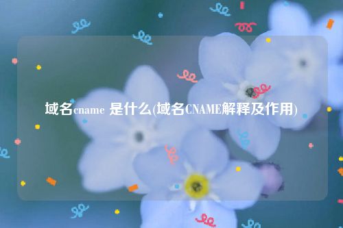 域名cname 是什么(域名CNAME解释及作用)