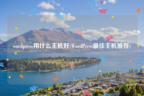 wordpress用什么主机好(WordPress最佳主机推荐)