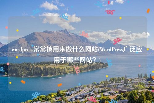 wordpress常常被用来做什么网站(WordPress广泛应用于哪些网站？)